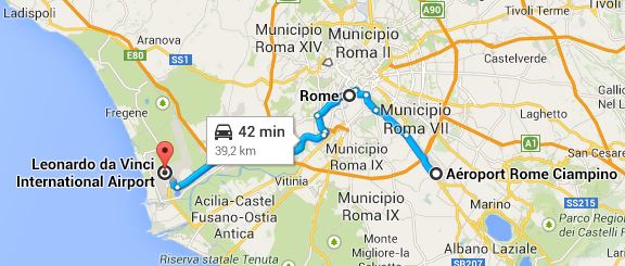 Travelling From Rome Fiumicino Airport FCO To Ciampino Airport - Rome ...